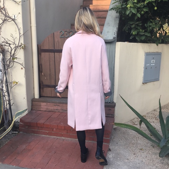 🧥HP🧥NWT 🌸 pink Forever 21 longline coat - Picture 6 of 7